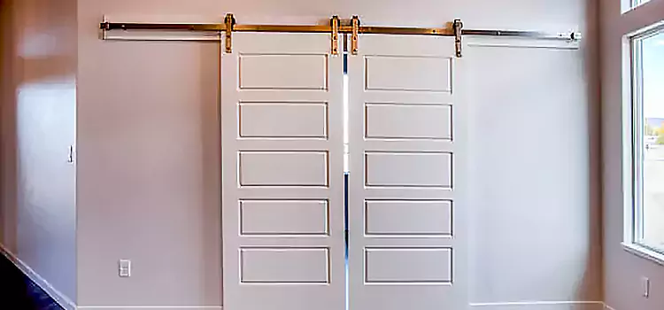 Glass Barn Door with Installation Hardware Kit Horn Lake
